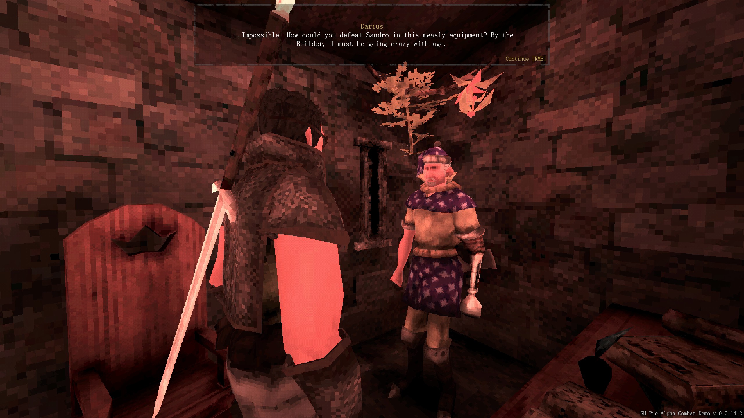 Sword Hero dialogue screen