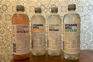 Four of Vitamin Well's vitamin drinks