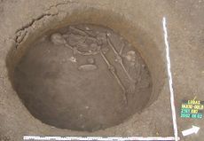 A Late Bronze Age burial from the site of Ludas-Varj&uacute;-dulo, Hungary dated to about 1200 B.C.