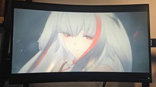 The MSI MAG 275CQF showing an image of the character Ye Shunguang from the game Zenless Zone Zero