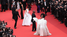 Viola Davis poses for photographers on the red carpet at Cannes Film Festival