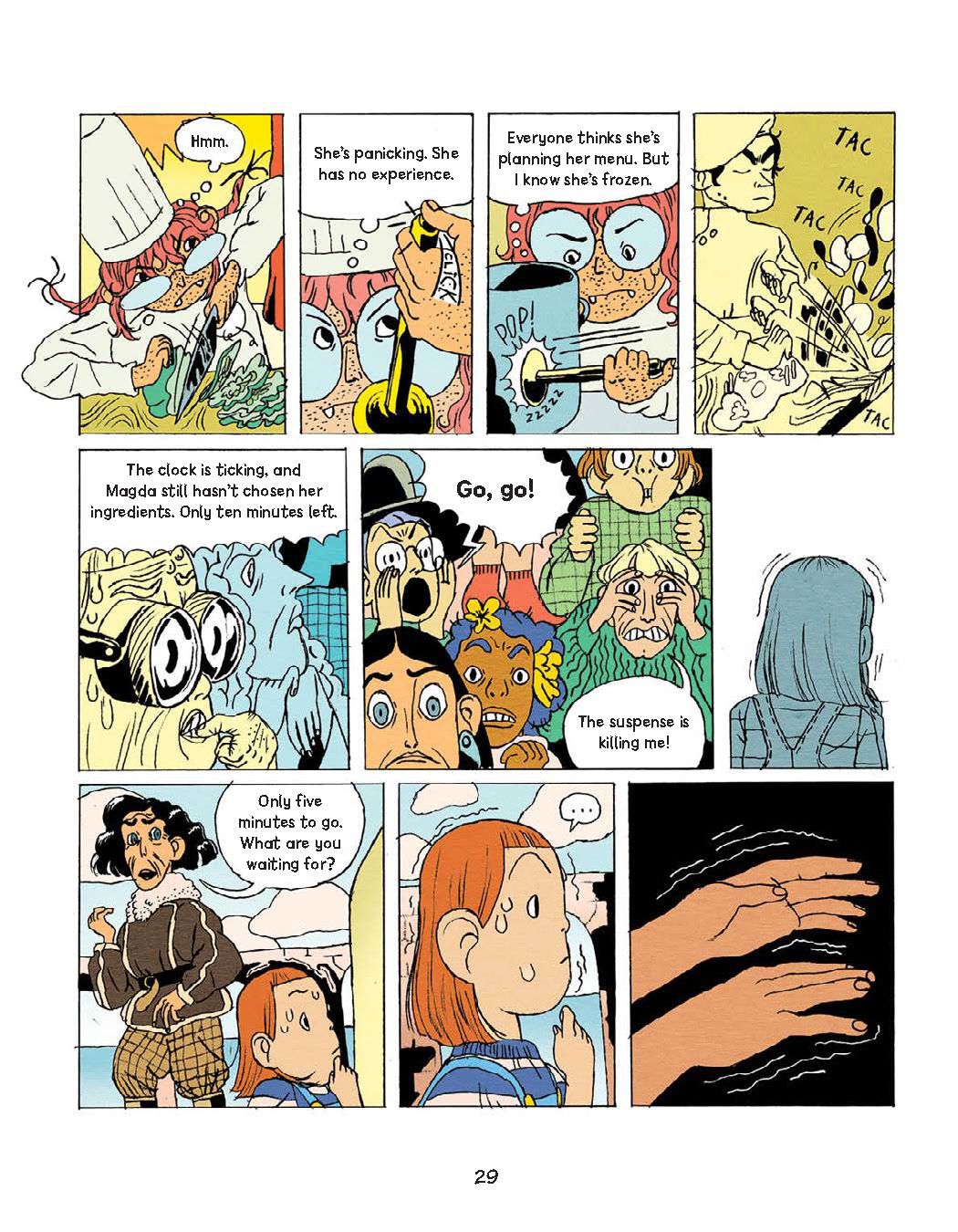 A selection of interior pages from Magda, Intergalactic Chef: The Big Tournament &ndash; Book 1.