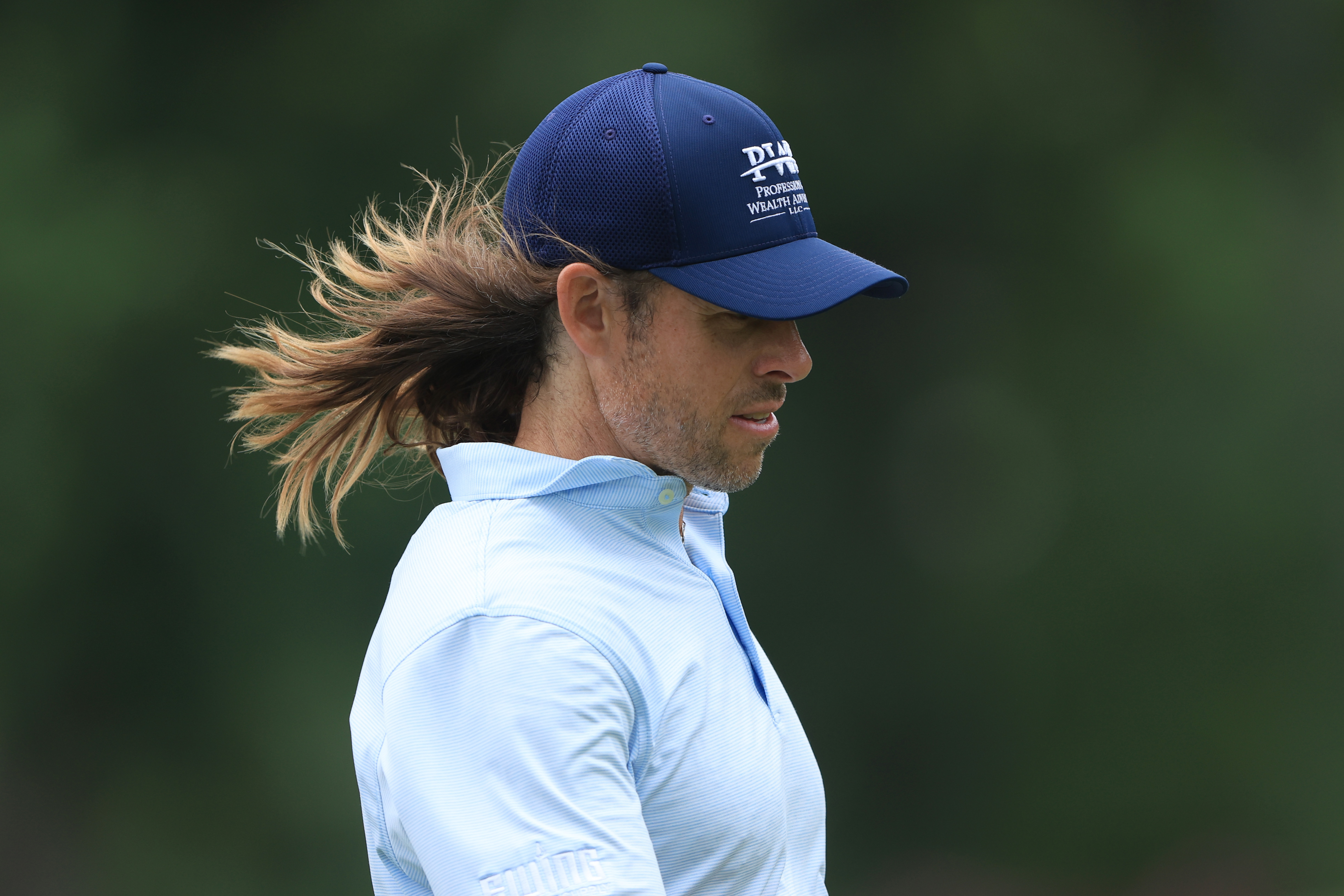 Aaron Baddeley and his long hair