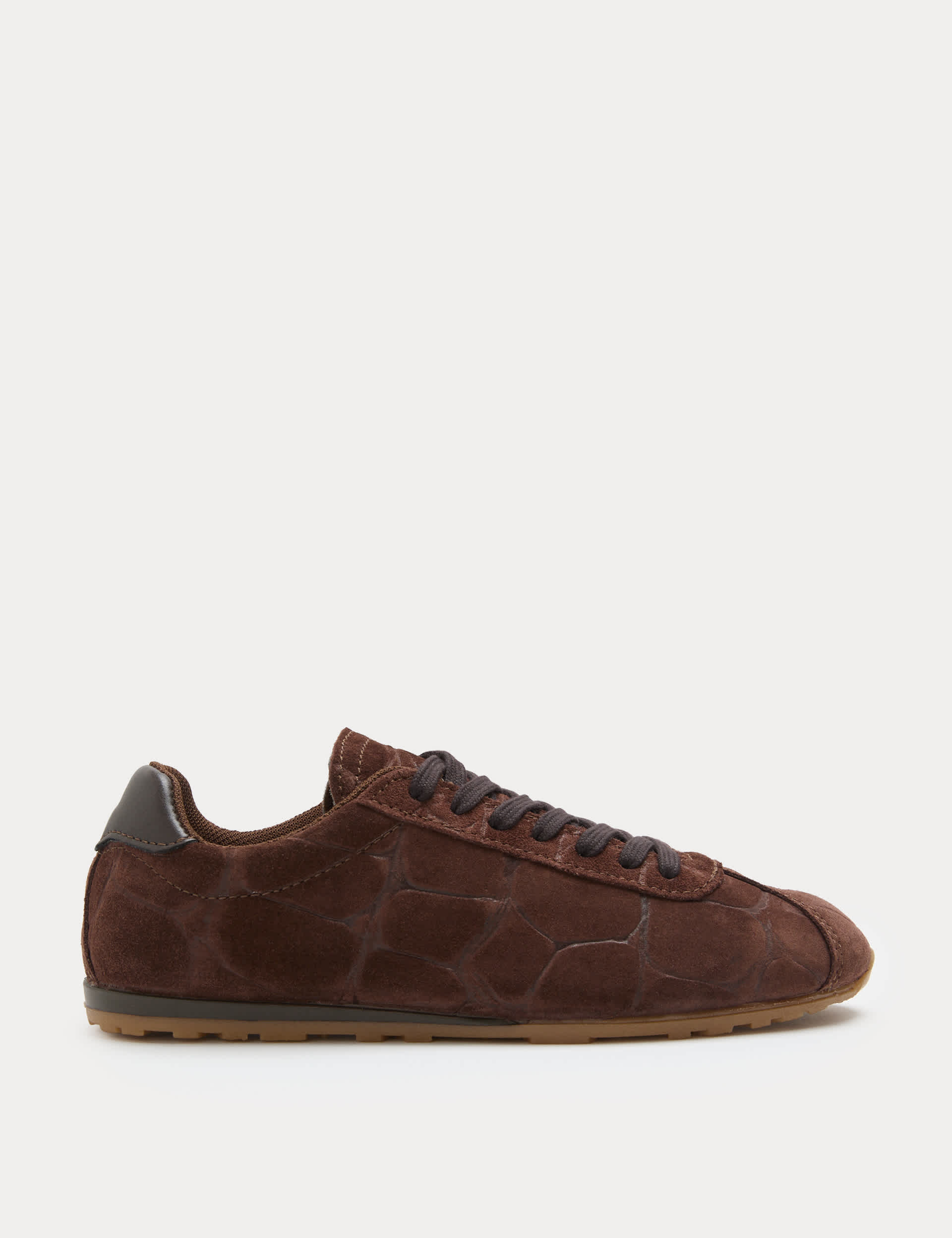 Suede Embosses Croc Trainers