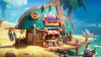 A seashore scene modelled in Blender