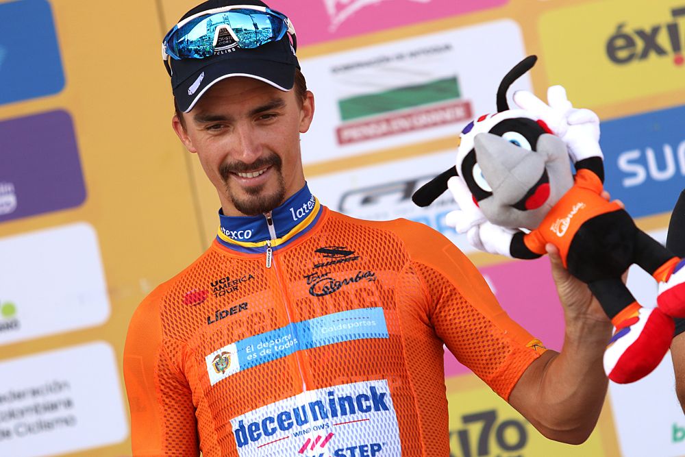 Julian Alaphilippe (Deceuninck-QuickStep) wins stage 5 of Tour Colombia and takes the overall lead