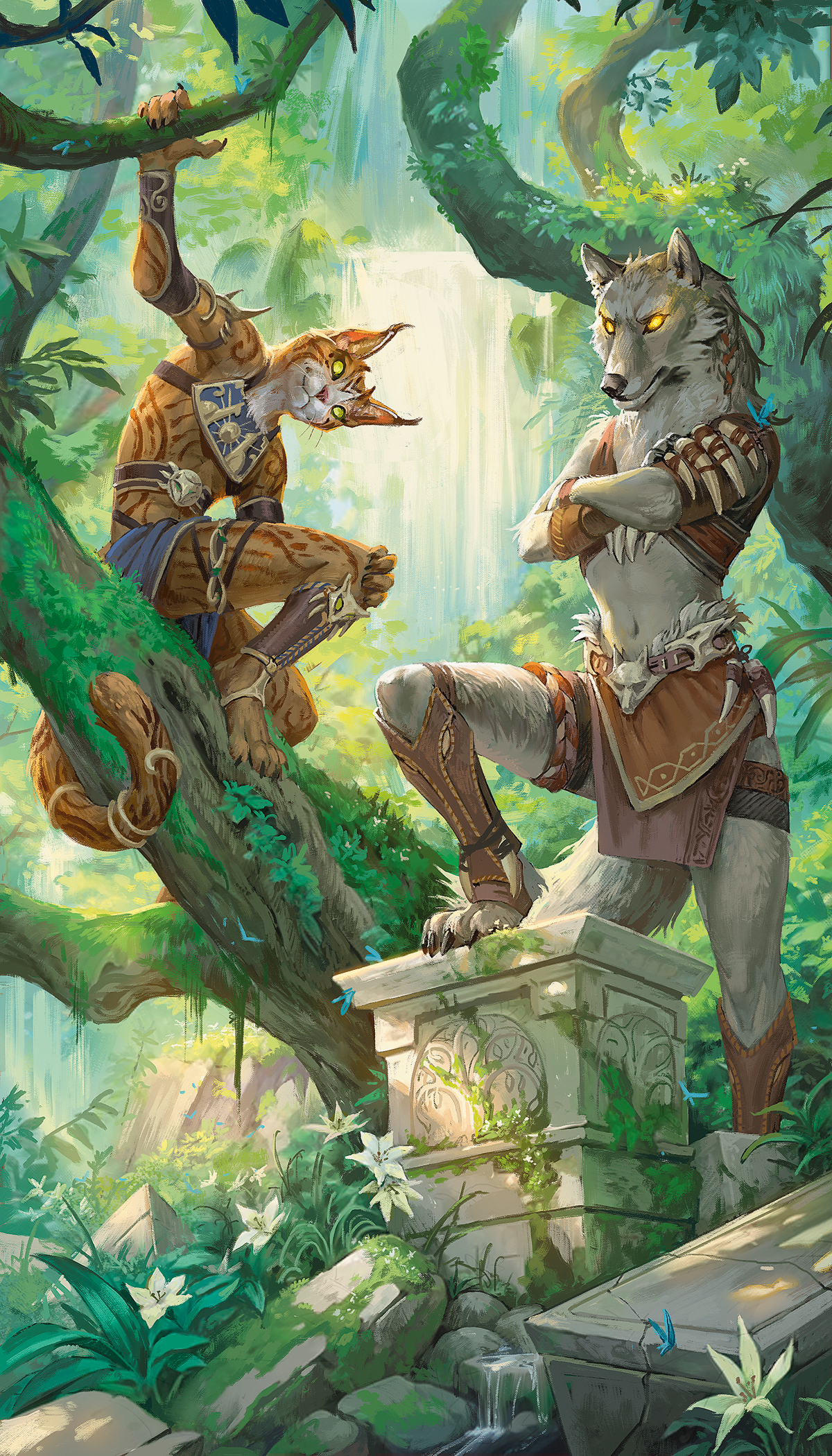 The animal Lords in D&D's Monster Manual 2024 stand intimidatingly amongst a verdant jungle.