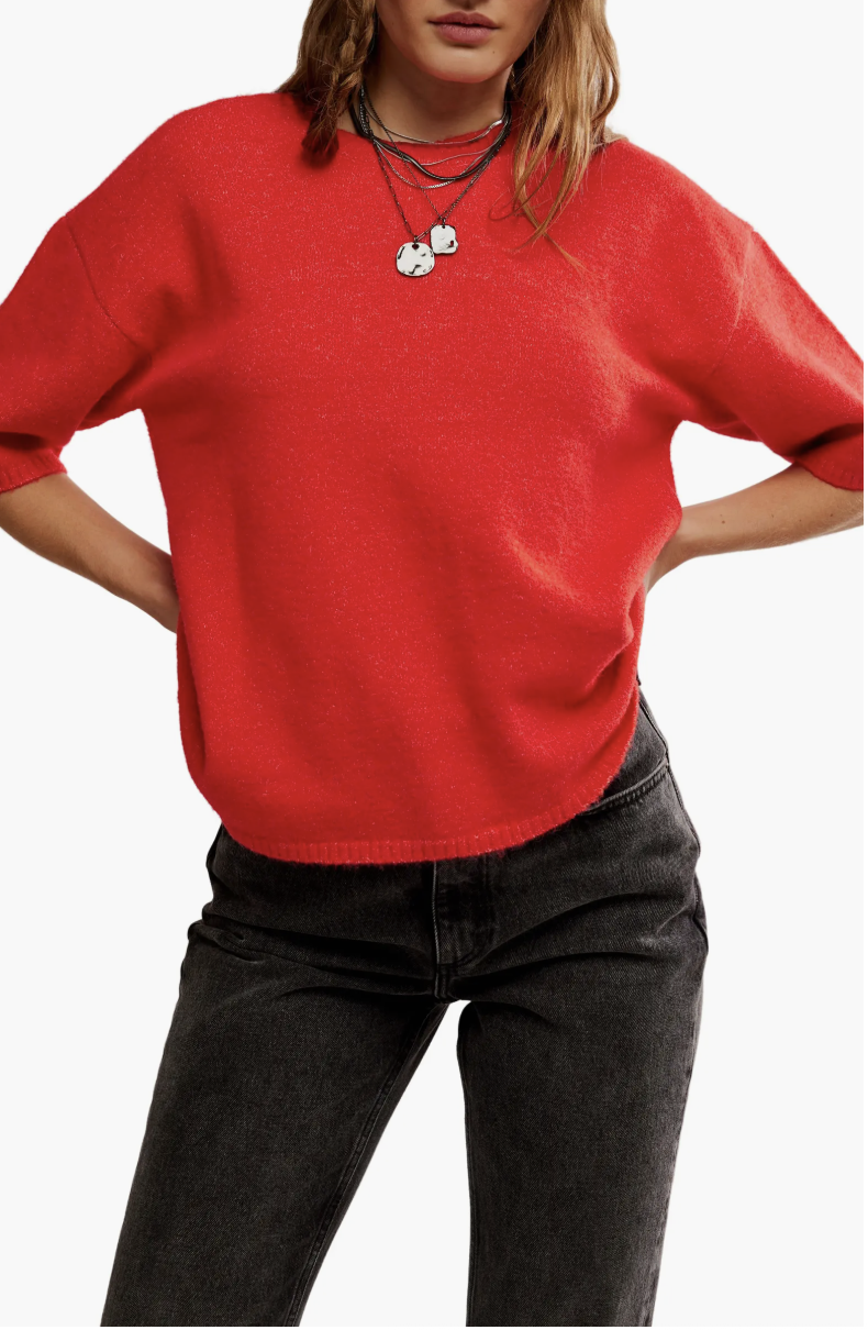 Free People, Margot Oversize Short Sleeve Sweater