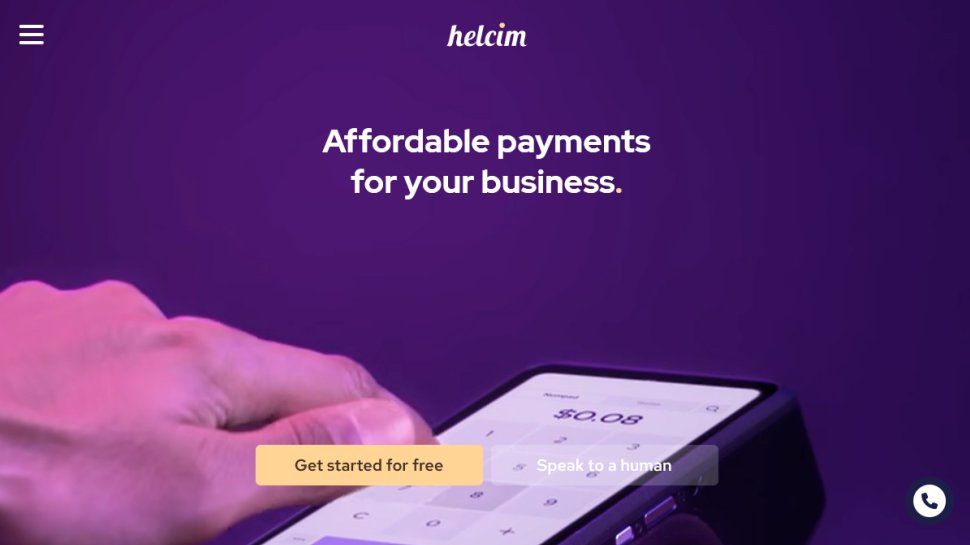 Helcim website screenshot (February 2026).