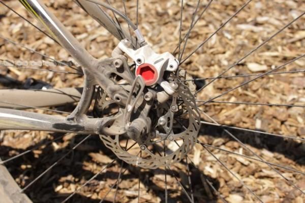 Magura's featherweight Marta SL Magnesium brake caliper.