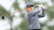 Bronte Law hitting a tee shot at the 2022 KPMG Women's PGA Championship at Congressional Country Club