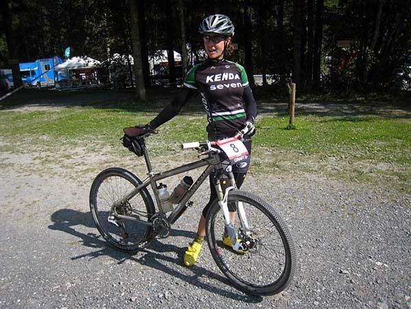 Mary McConneloug gets ready for a pre-ride.