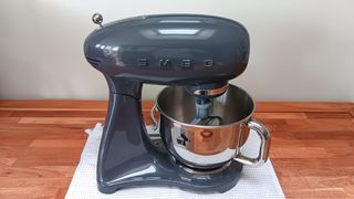 Smeg stand mixer in slate gray