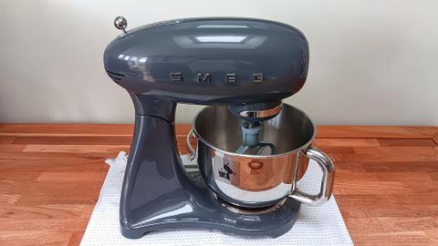 Smeg stand mixer in slate gray