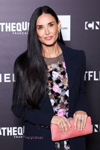 Demi Moore attends the "The Substance" Premiere at Cinematheque Francaise on November 05, 2024 in Paris, France