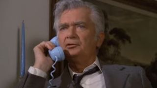 Buddy Ebsen talking on the phone in Barnaby Jones