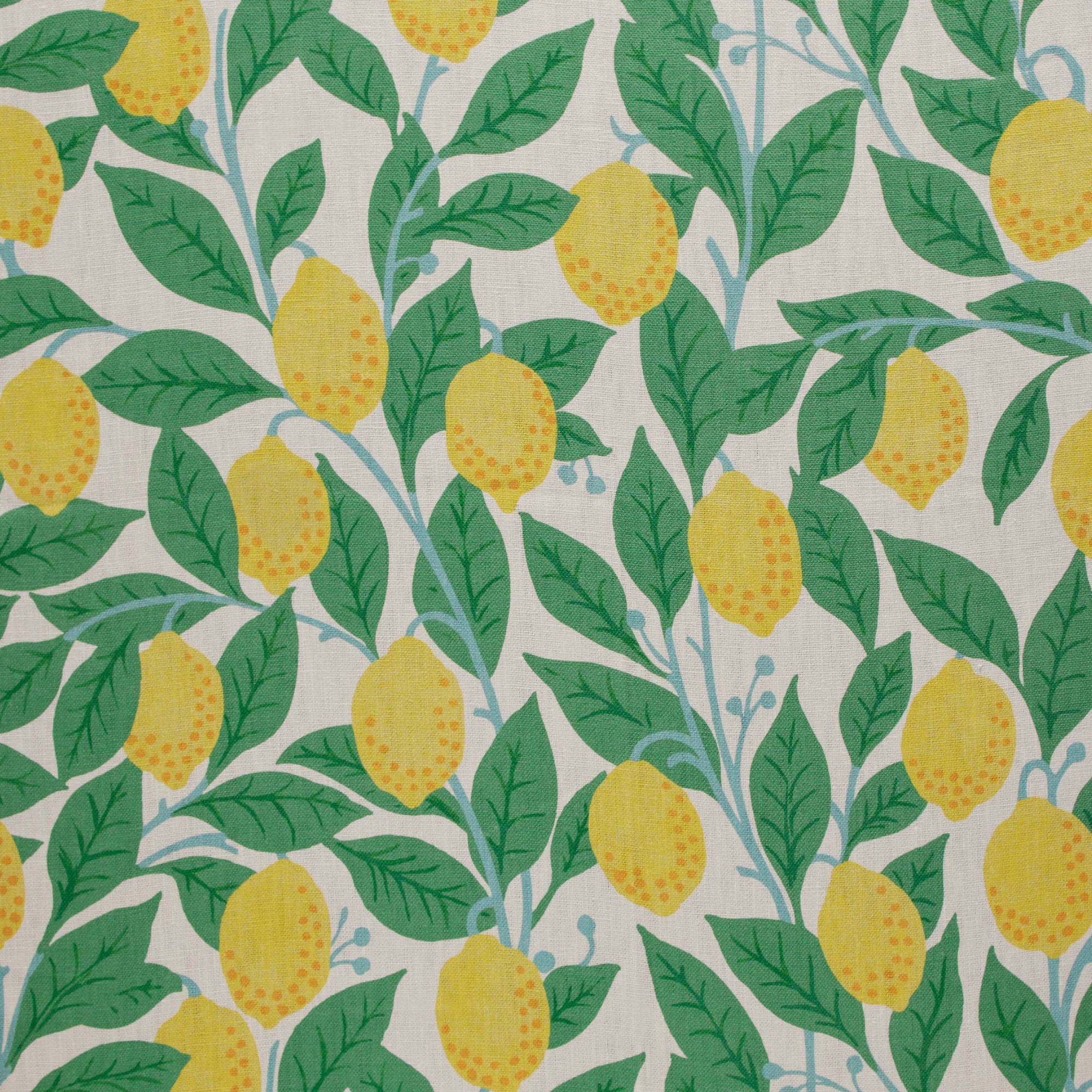 Lemons linen fabric by Nathan Turner, Lulu & Georgia 