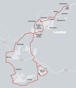 The London 2012 Olympic road race course