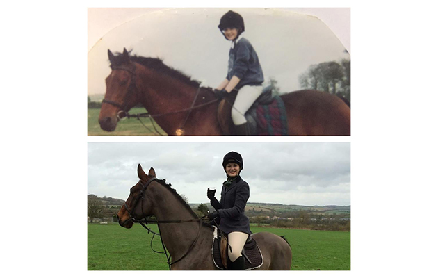 &lsquo;This is me and my favourite girl about 15 years apart. It started off like a pea on top of a mountain (my Mum said I&rsquo;ll grow into her!) and luckily enough we still have her at the age of 26.&rsquo; &mdash; Loz Gallagher