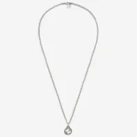 7. Gucci Interlocking G Sterling Silver Necklace: View at Gucci