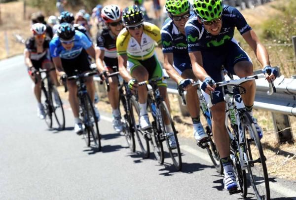 Alejandro Valverde enjoyed robust support from his Movistar team.