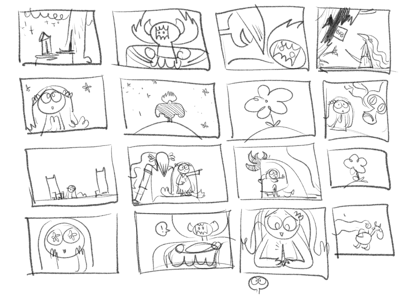 Sketches of characters from Elden Ring Shadow of the Erdtree in a cartoony style
