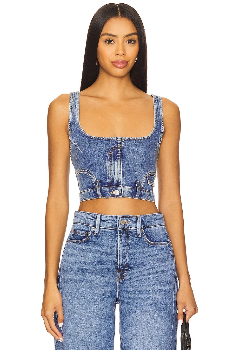 Reworked Denim Vest in Indigo911