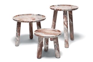Round marble coffee tables