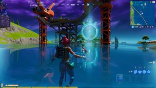 fortnite aquaman challenge swimming time trial dirty dock