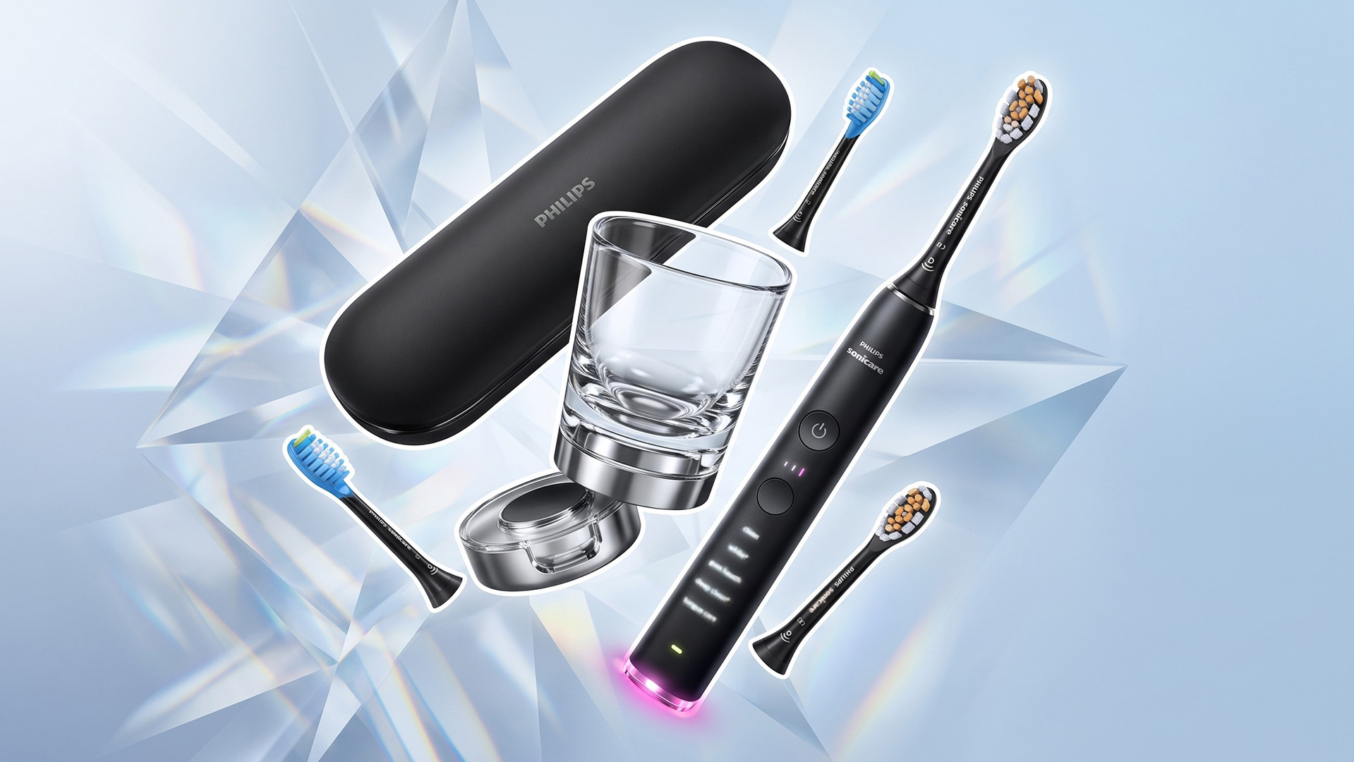 A Philips Sonicare DiamondClean 9500 toothbrush
