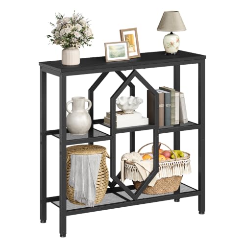 Hoobro Console Table, Narrow Entryway Table, Behind Couch Table, Black