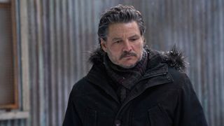 Joel (Pedro Pascal) in a winter coat in a scene from HBO's "The Last Of Us" season 2