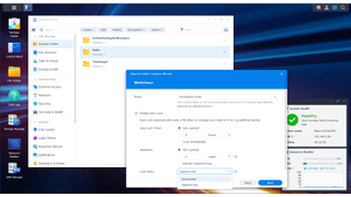 The user interface on the Synology RS2423RP+