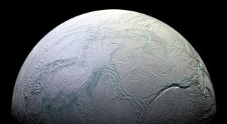 During one of Earth's past deep freezes, the planet may have resembled Saturn's frozen moon Enceladus, pictured here.
