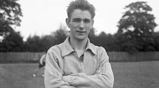 English footballer Brian Clough (1935 - 2004) during his time as a striker for his home town club Middlesbrough FC, August 1957. (Photo by Central Press/Hulton Archive/Getty Images)