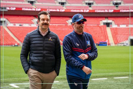 Jason Sudeikis and Brendan Hunt in Ted Lasso