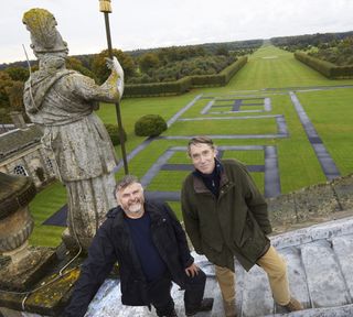 Artist Richard Woods and Lord Cholmondeley at Houghton Hall