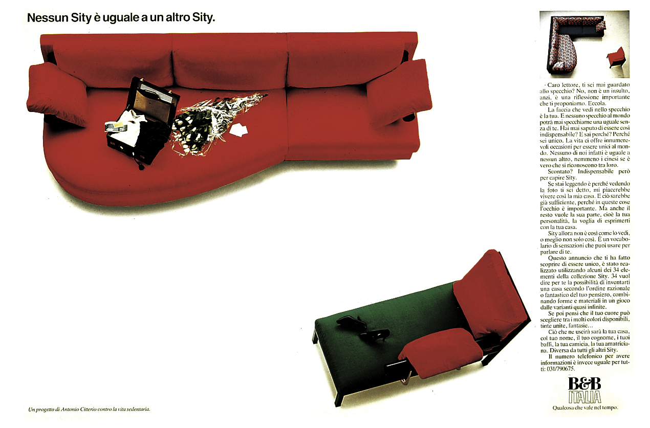 historical B&amp;amp;B Italia advertising campaign