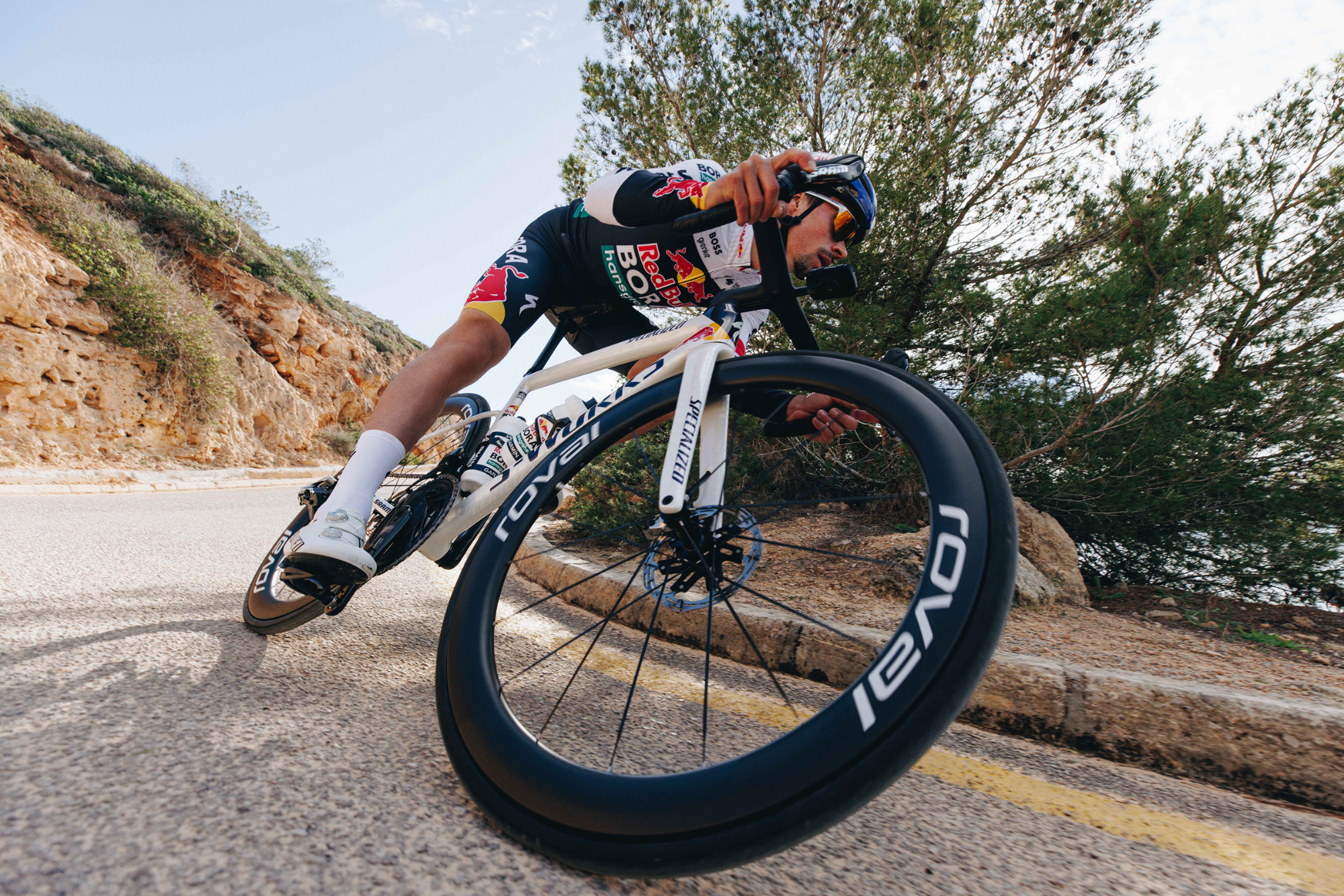 Primoz Roglic riding the new Roval Rapide CLX III wheels