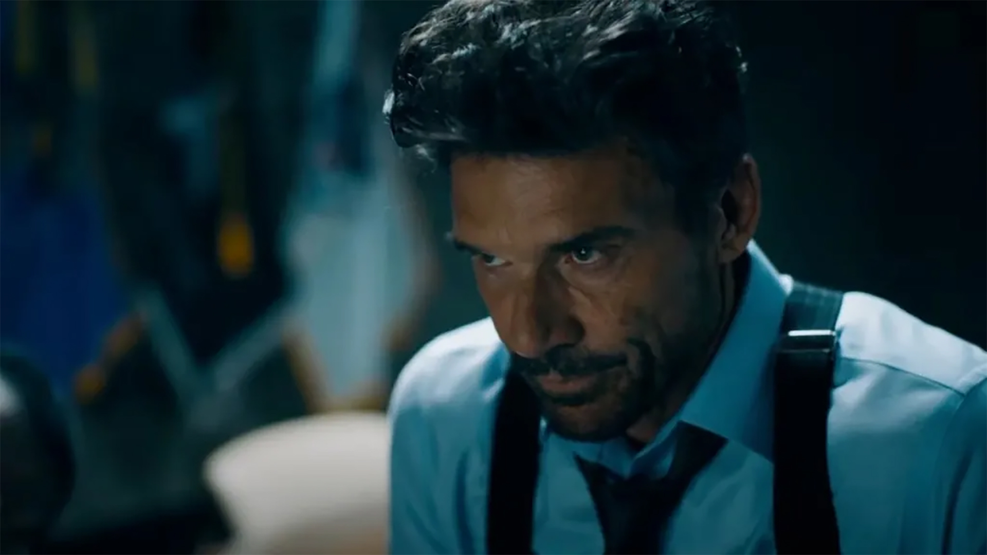 Rick Flag, Sr. (Frank Grillo) looking somber in Superman