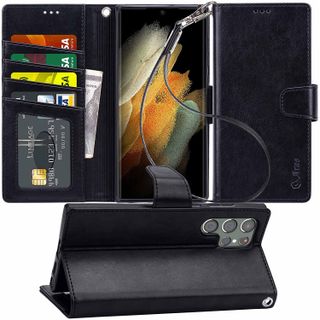 Arae Leather Wallet Case Cover Galaxy S22 Ultra