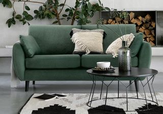 Wilson Tailored Comfort Large Sofa in Green Tweedy Blend