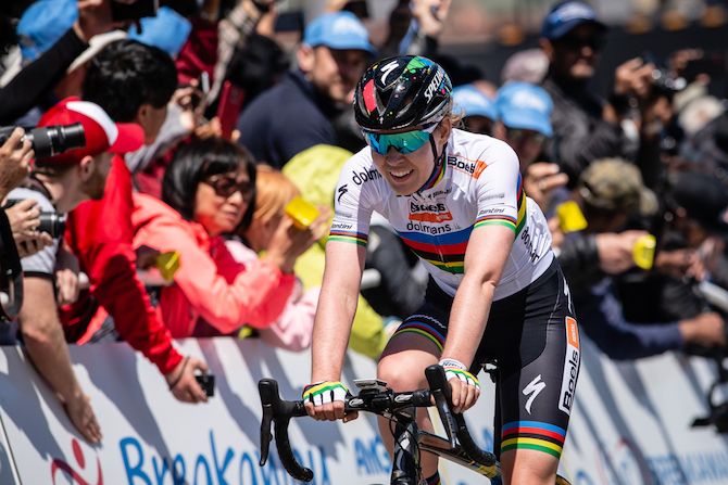 Anna van der Breggen (Boels Dolmans) wins stage 1 of the 2019 Tour of California Women's Race