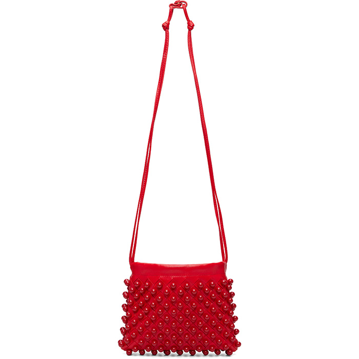 Bottega Veneta, Red Beaded Small Dustbag