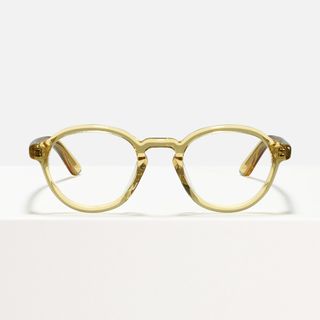 yellow rounded eyeglasses