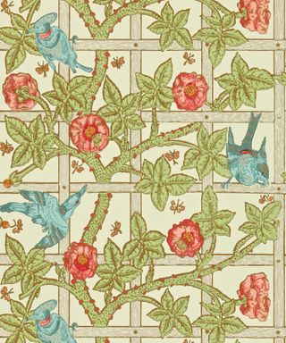 Trellis wallpaper design by William Morris