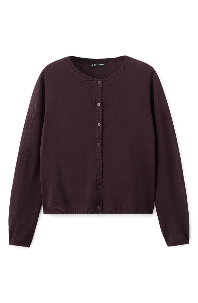 Fine Knit Crewneck Cardigan