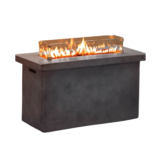 Tower Grey Magna Rectangular Gas Garden Fire Pit
