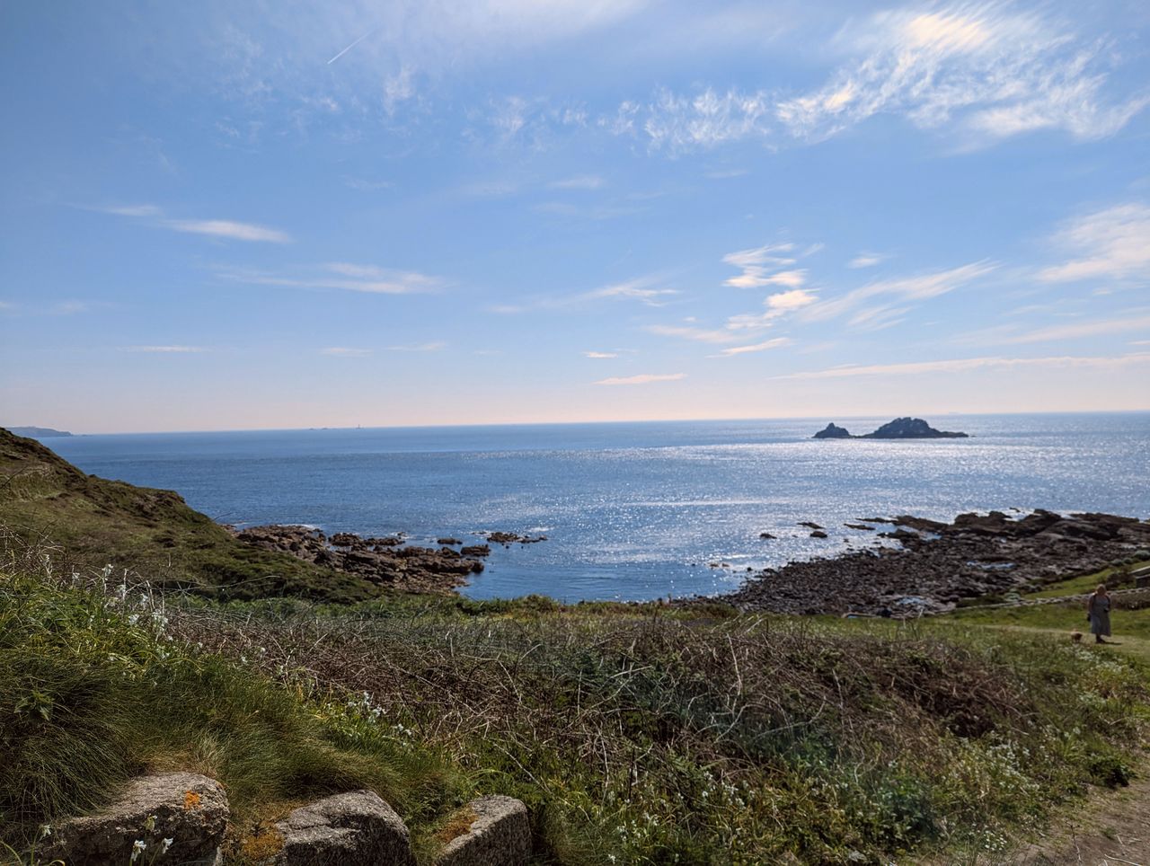 The view from Pencarrow Lodge 2 at Sandymouth Bay Holiday Resort 