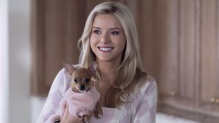 Elle Woods (Lexi Minetree) holding Bruiser in ELLE.